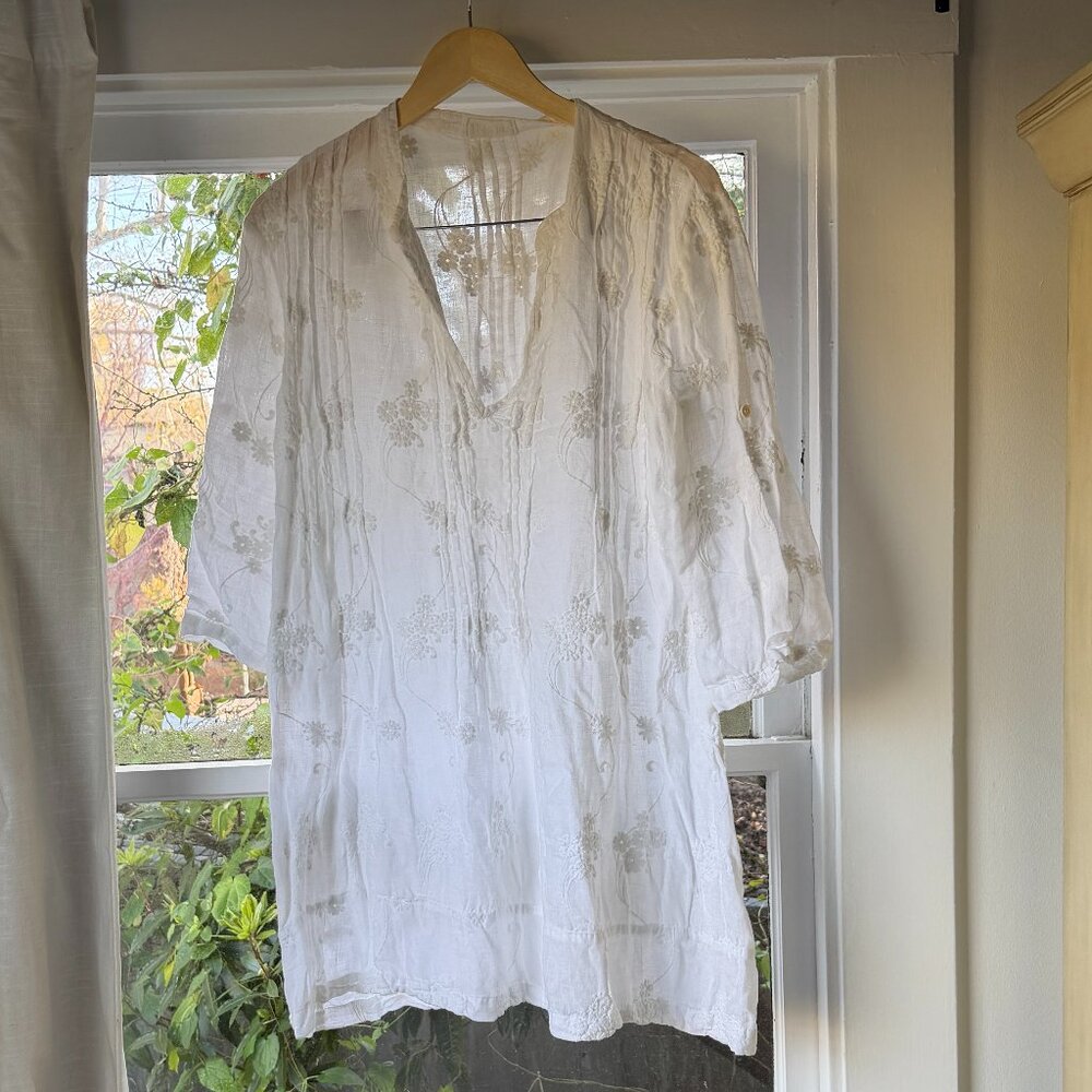 CP Shades floral embroidered tunic